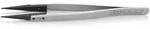 KNIPEX ESD Pinzetten mit Wechselspitzen, Glatt, 130 mm, Edelstahl