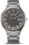 Bering Herren Armbanduhr 14442-777 Slim Solar Edelstahl grau