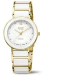 Boccia Damen Armbanduhr 3331-05 Ceramic wei&szlig; Titan gelbgold IP