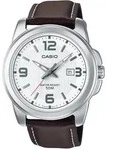 Casio Herren Armbanduhr MTP-1314PL-7AVEF analog mit Lederband braun