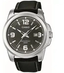 Casio Herren Armbanduhr MTP-1314PL-8AVEF analog mit Lederband schwarz