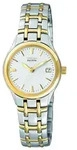 Citizen Damen Armbanduhr EW1264-50A Eco Drive Elegance Edelstahl Bicolor Goldpla...