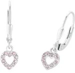 Lillifee M&auml;dchen Ohrh&auml;nger 2036433 Herz Silber 925 synth. Zirkonia rosa
