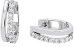 Tom Tailor Damen Creolen 2100565 Silber 925 synth. Zirkonia