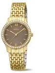 Boccia Damen Armbanduhr Trend 3376-03 Reintitan goldplattiert mit Glaskristall-L...