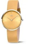 Boccia Damen Armbanduhr Trend 3309-15 Reintitan mit Lederband gelb