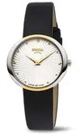 Boccia Damen Armbanduhr Trend 3364-03 Reintitan bicolor mit Lederband schwarz