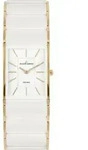 Jacques Lemans Damen Armbanduhr Dublin 1-2214D Edelstahl IP Gold Keramik wei&szlig;