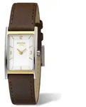 Boccia Damen Armbanduhr Style 3212-06 Reintitan bicolor mit Lederband braun