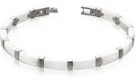 Boccia Damen Armband 0371-03 Titan Ceramic wei&szlig;