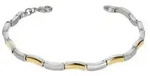 Boccia Damen Armband 0370-02 Titan bicolor goldplattiert