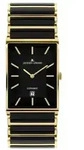 Jacques Lemans Armbanduhr York 1-1593.1G Edelstahl IP Gold Keramik schwarz