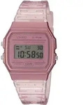 Casio Damen Armbanduhr F-91WS-4EF rosa digital