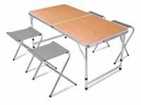 Tisch-Set mit 4 Stühlen Redcliffs Aluminium