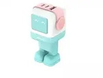 UGREEN Uno Robot GaN 65W Schnellladeger&auml;t - 3 port - Rosa/Blau