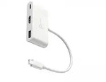 j5create USB-C zu HDMI 4K und USB Typ-A mit 90 W Power Delivery - Wei&szlig;