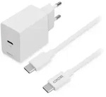 Deltaco USB-C PD Wall Charger 20 W incl USB-C Cable - Wei&szlig; Ladeger&auml;t
