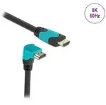 Delock High Speed HDMI Kabel 2.1 unten gewinkelt - Schwarz - 3m
