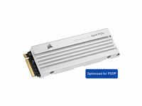 Corsair MP600 PRO LPX PCIe Gen4 x4 NVMe M.2 SSD für PS5/PC - 4TB - Weiß