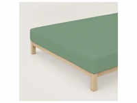 Schlafgut Pure Spannbettlaken ca. 180x200-200x220cm in Farbe Green Mid