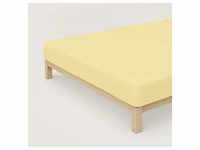 Schlafgut Pure Spannbettlaken ca. 180x200-200x220cm in Farbe Yellow Mid