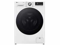 LG Waschmaschine mit 11 kg Kapazität EEK A 1.400 U./Min. Weiß mit schwarzem