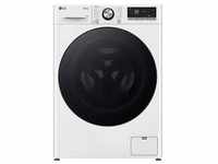 LG Waschmaschine mit 9 kg Kapazität Slim Fit EEK A 1200 U./Min. Weiß mit schwarzem