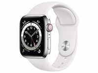 Apple Watch Series 6 [GPS + Cellular, inkl. Sportarmband weiß] 40mm