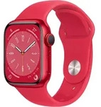 Apple Watch Series 8 [GPS + Cellular, inkl. Sportarmband rot] 41mm Aluminiumgeh&auml;use