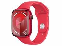 Apple Watch Series 9 [GPS, inkl. Sportarmband S/M rot] 45mm Aluminiumgehäuse...