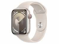 Apple Watch Series 9 [GPS + Cellular, inkl. Sportarmband M/L polarstern] 45mm