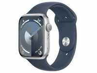 Apple Watch Series 9 [GPS, inkl. Sportarmband M/L sturmblau] 45mm Aluminiumgehäuse