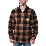 Carhartt Jacke Flannel Sherpa-Lined Shirt Jacket 105939 - carhartt brown - XXL