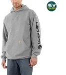 Carhartt SLEEVE LOGO HOODED SWEATSHIRT K288 - heather grey/black - XL