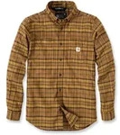Carhartt MIDWEIGHT FLANNEL L/S PLAID SHIRT 105432 - oak brown - S