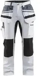 Blakl&auml;der Maler Hose mit Stretch Eins&auml;tzen 1910 1000 in wei&szlig;/schwarz - 150...