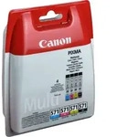 4 Canon Tinten 0386C008 CLI-571 Multipack KCMY