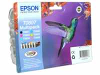 6 Epson Tinten C13T08074010 Multipack T0807 6-farbig