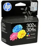HP Tinte B7RT8AE 302XL 304XL CMY