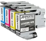 4 Kompatible Tinten ersetzt Brother LC-521 Multipack KCMY