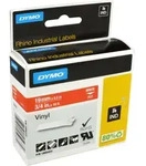 Dymo Label Band IND 1805422 wei&szlig; auf rot 19mm x 5,5m Vinyl