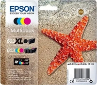 Epson T03A9, Epson Tinten C13T03A940 Multipack KCMY 603XL 603, 4 St&uuml;ck (1 x 8,9ml BK