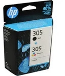 2 HP Tinten 6ZD17AE 305 Doppelpack KCMY