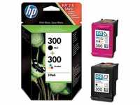 HP CN637EE, HP Tinten CN637EE 300 schwarz + 3-farbig, 2 Stück