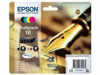 Epson C13T16264012, Epson Tinten C13T16264012 16 4-farbig, 4 Stück (1 x 5,4ml BK + 3