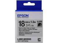Epson LK-5SBR, Schriftband Epson LK-5SBR schwarz auf silber 18mm x 1,5m...