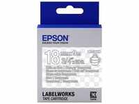 Epson LK-5TWN, Schriftband Epson LK-5TWN weiß auf transparent 18mm x 9m