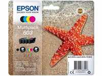 Epson C13T03U640, Epson Tinten C13T03U640 603 4-farbig, 4 Stück (1 x 3,4ml BK + 3 x