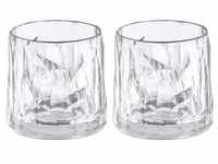 Koziol Trinkglas Club No. 2, Superglas 250 Ml 2er-Set Crystal Clear 