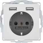 Berker Steckdose SCHUKO/USB 48036084